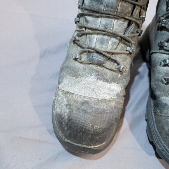 UNIK Contractor Traction 8" Safety Work Boots Black Leather Vibram Sole Sz 10EEE - Picture 4 of 9